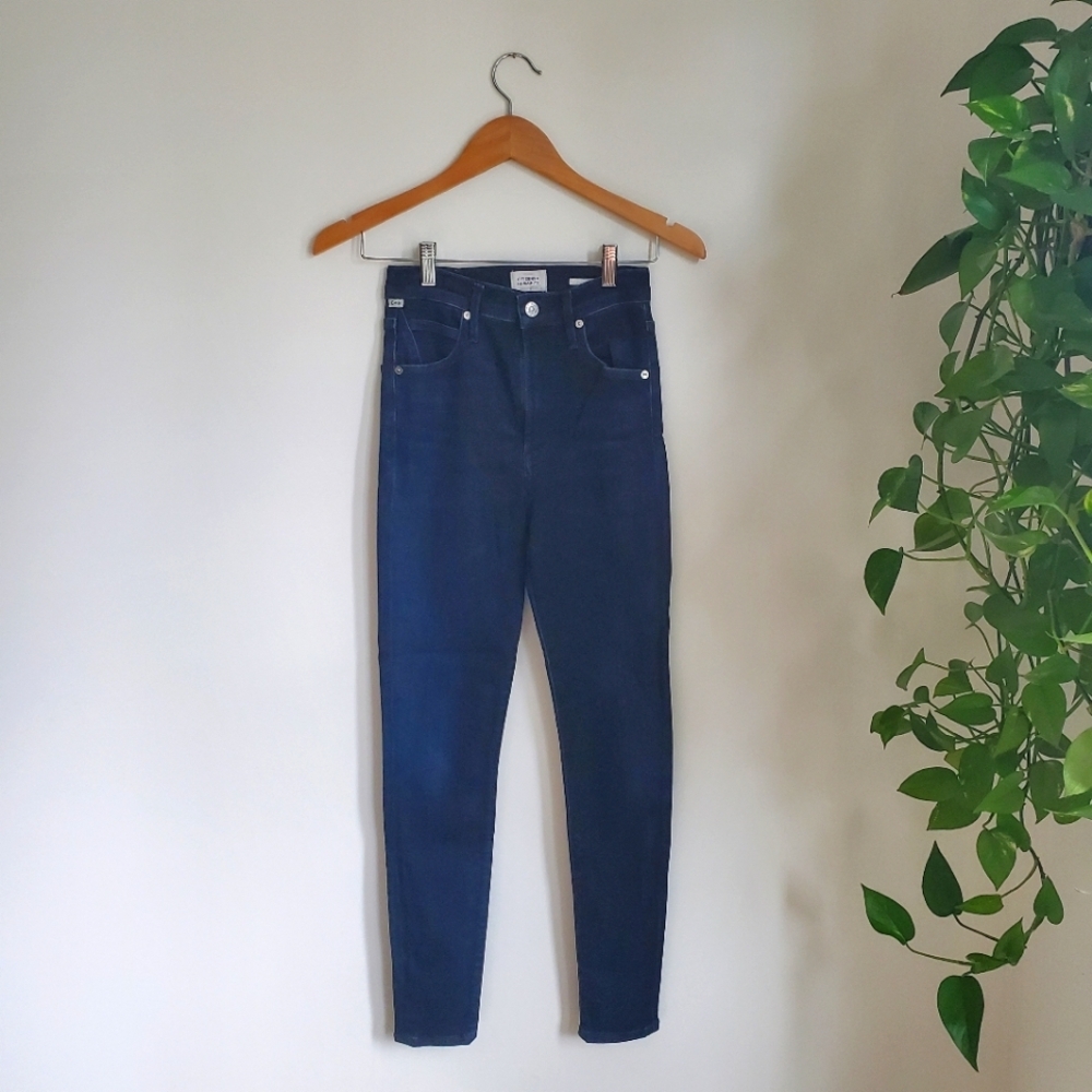 CITIZENS OF HUMANITY | Indigo Blue High Rise Skinny Chrissy Denim Jeans (25)